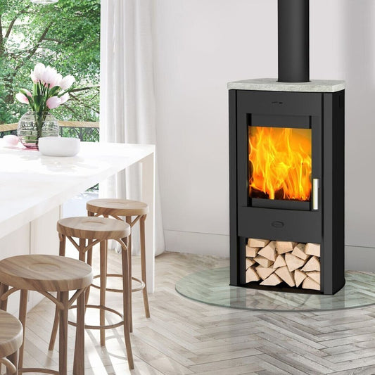 Fireplace Tuvalu Speckstein – Kaminofen mit 6,5 kW und eleganter Speckstein-Abdeckung