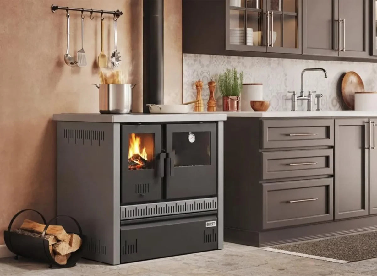 Blist Olimp 12 Holzherd mit Backofen 11–15 kW – Küchenofen für Holz & Holzbriketts