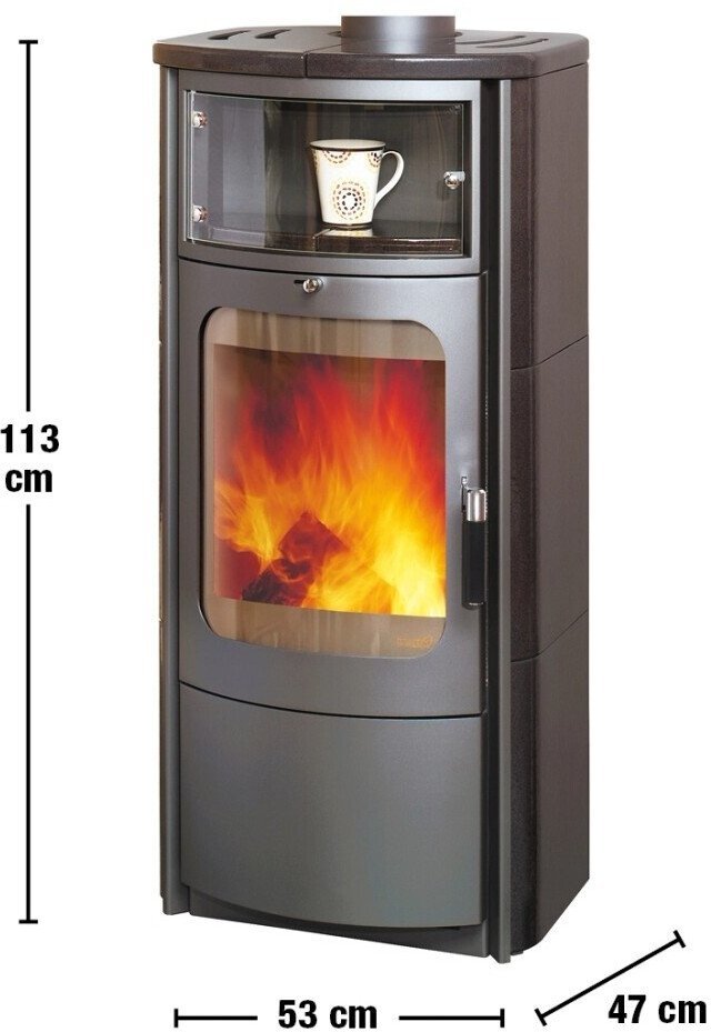 Hark Opera-B Kachel Kaminofen 7 kW Meteor-Schwarz